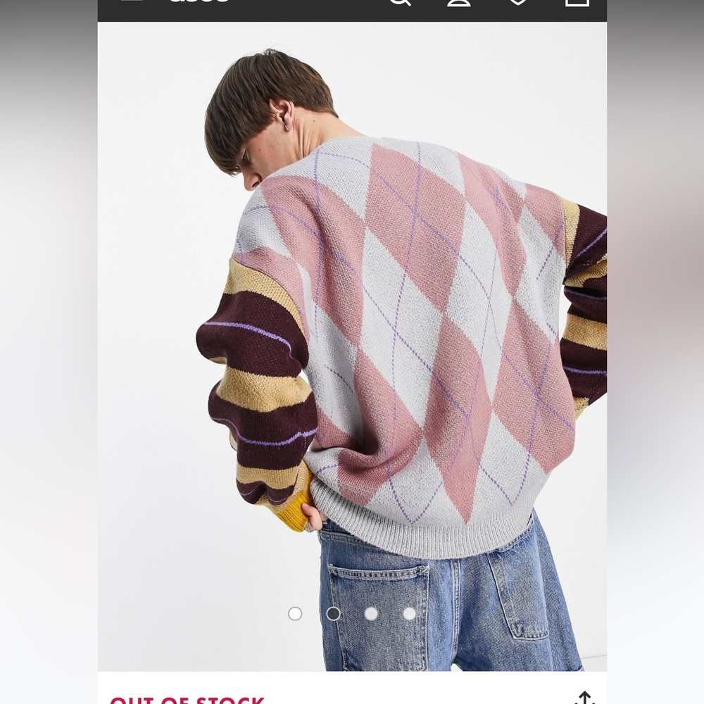 ASOS argyle sweater - Picture 3 of 11